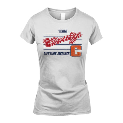 Team Your Name Lifetime Member Vintage Shirt CRAIG M1-24