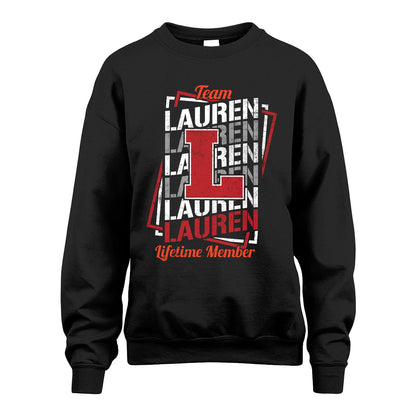 Team Your Name Lifetime Member Sporty Shirt LAUREN M1-25