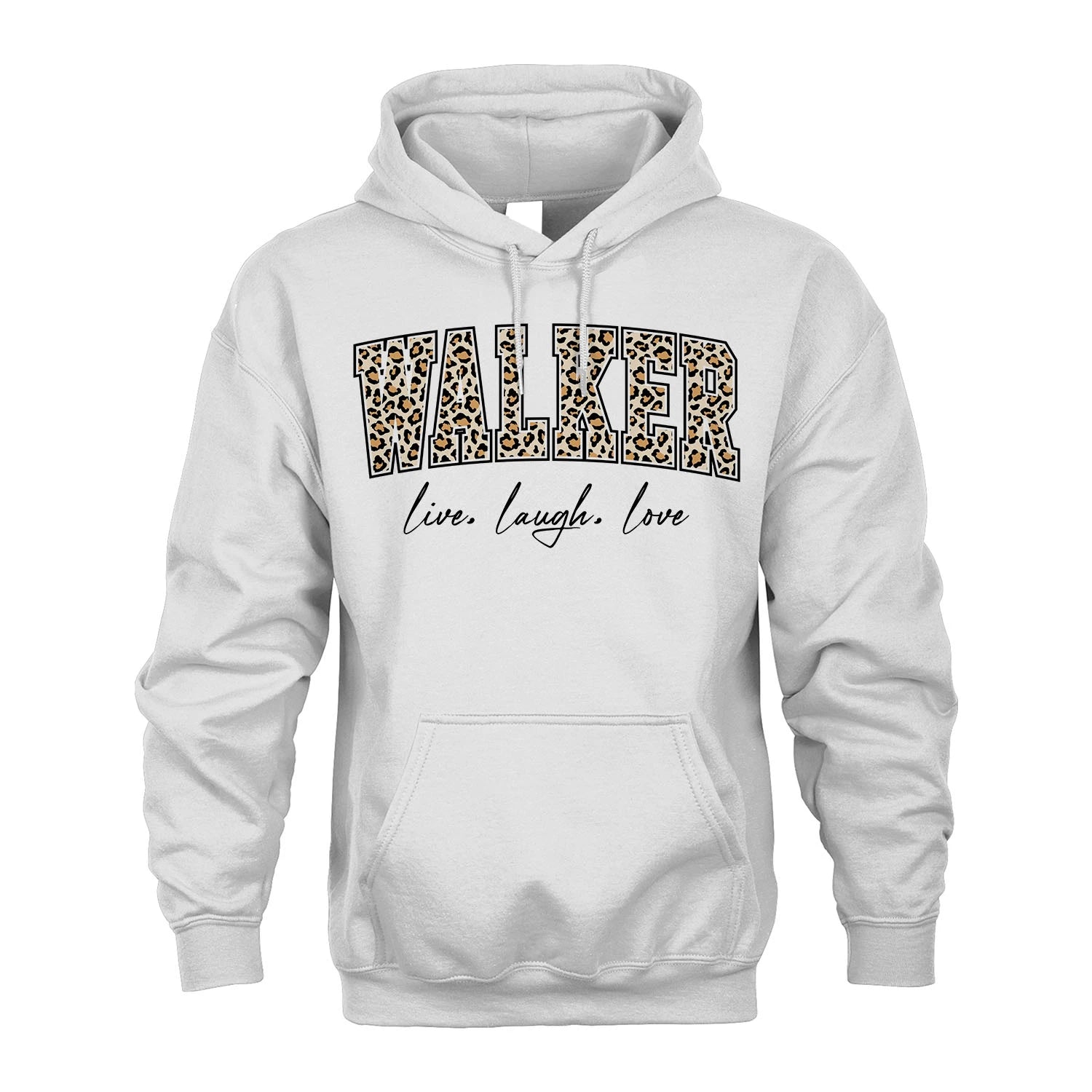 Live Laugh Love Custom Name With Leopard Pattern Shirt WALKER M1-13