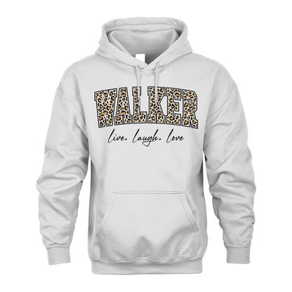 Live Laugh Love Custom Name With Leopard Pattern Shirt WALKER M1-13