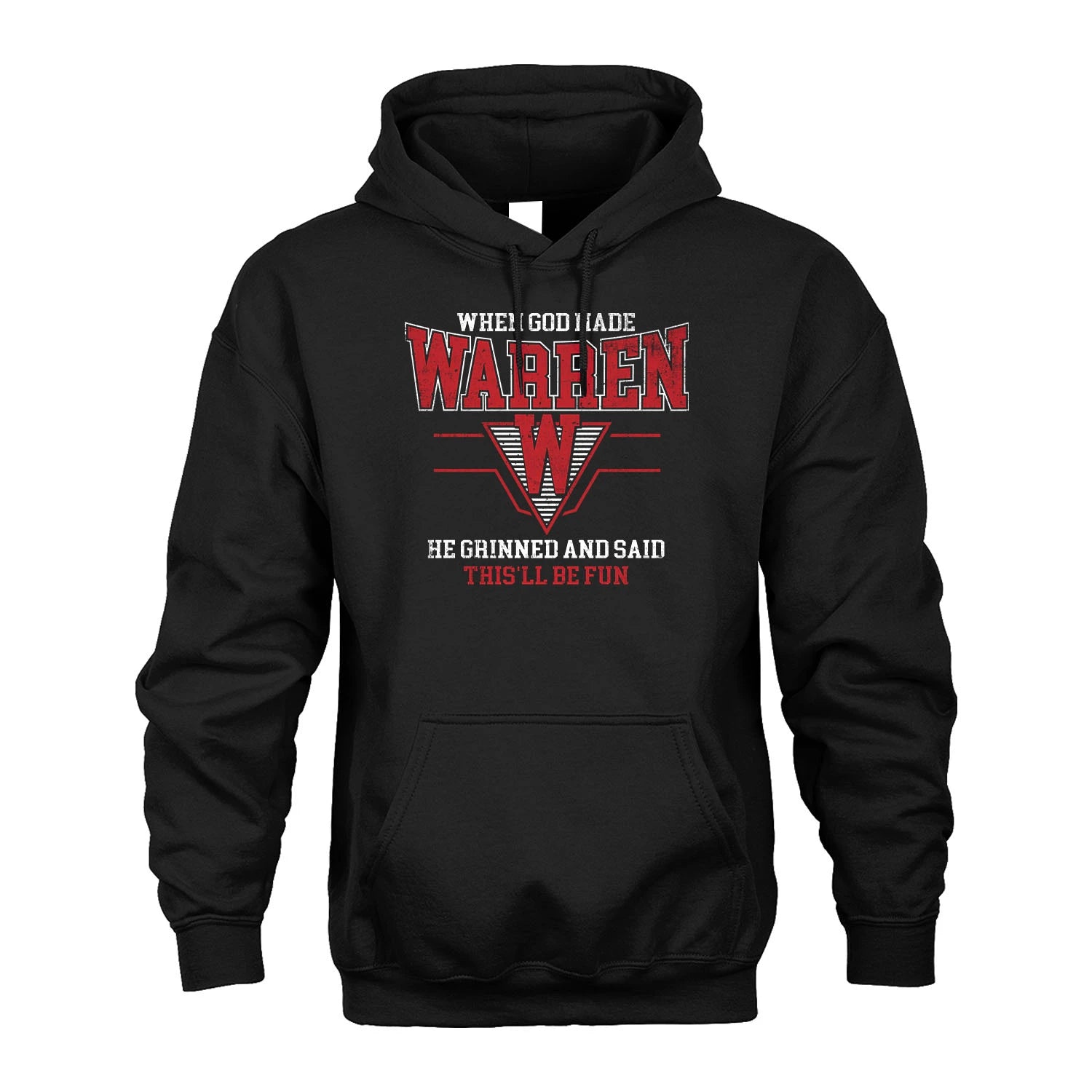When God Made Your Name He Grinned And Said This'll Be Fun Baseball Shirt WARREN M1-29
