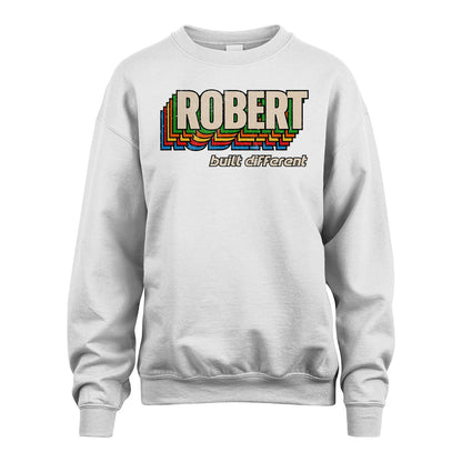 Your Name Built Different Retro Shirt ROBERT M1-26