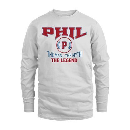 The Man The Myth The Legend Jet Style Shirt PHIL M1-9