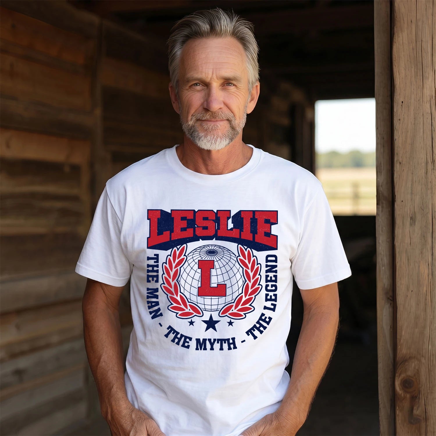 The Man The Myth The Legend Logo Shirt LESLIE M1-30
