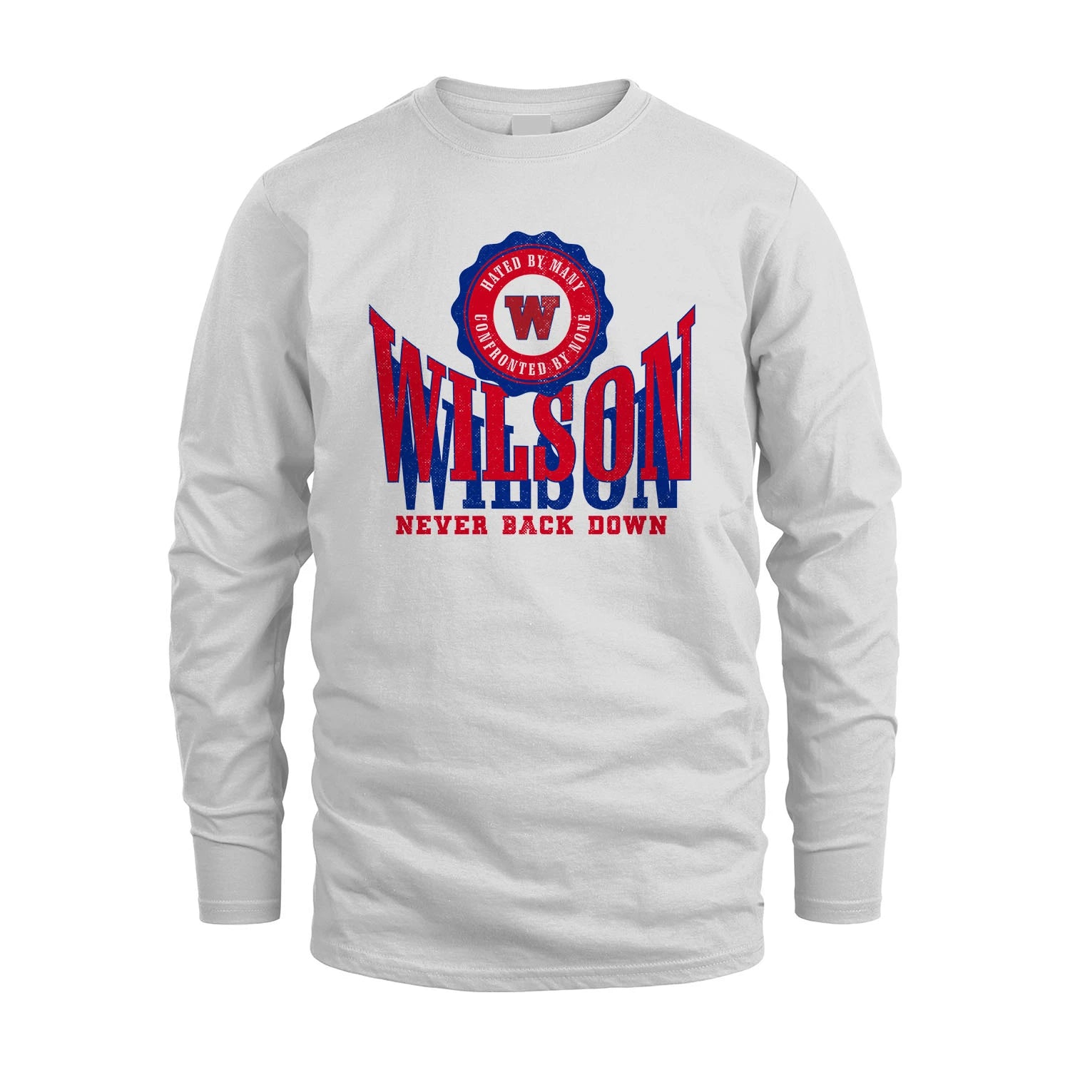 Your Name Never Back Down Shirt WILSON M1-33