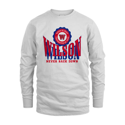 Your Name Never Back Down Shirt WILSON M1-33