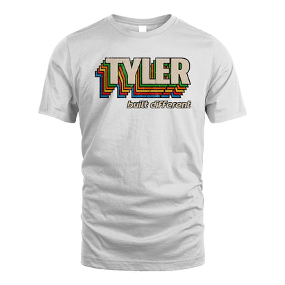 Your Name Built Different Retro Shirt TYLER M1-26