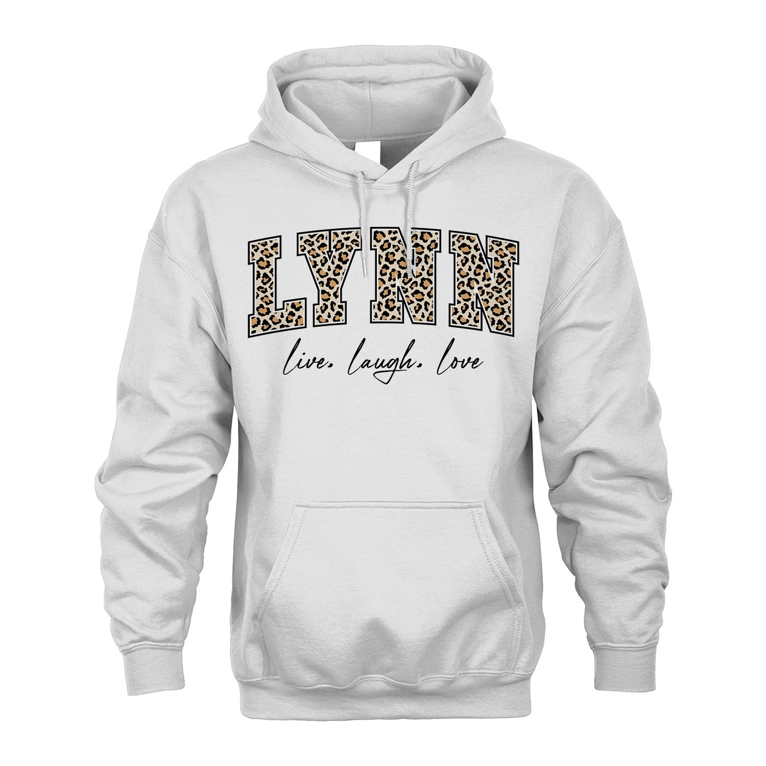Live Laugh Love Custom Name With Leopard Pattern Shirt LYNN M1-13