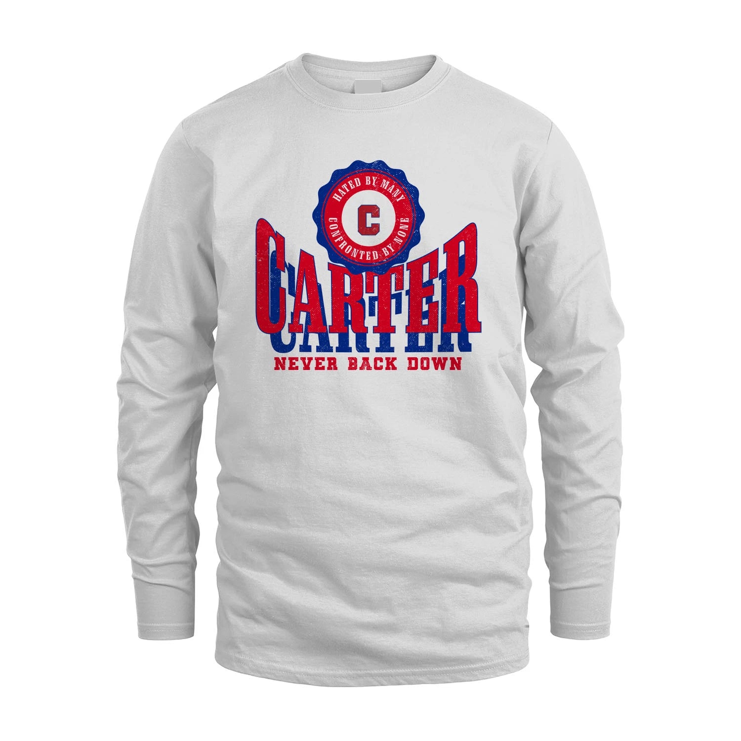 Your Name Never Back Down Shirt CARTER M1-33