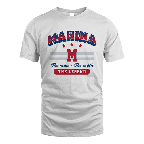 The Man The Myth The Legend With Your Name Shirt MARINA M1-35