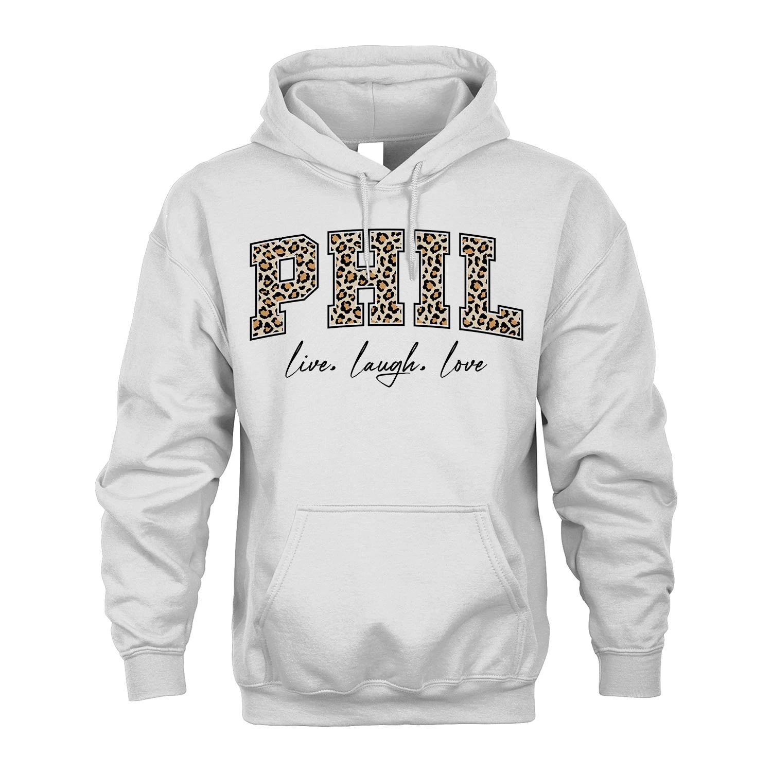 Live Laugh Love Custom Name With Leopard Pattern Shirt PHIL M1-13