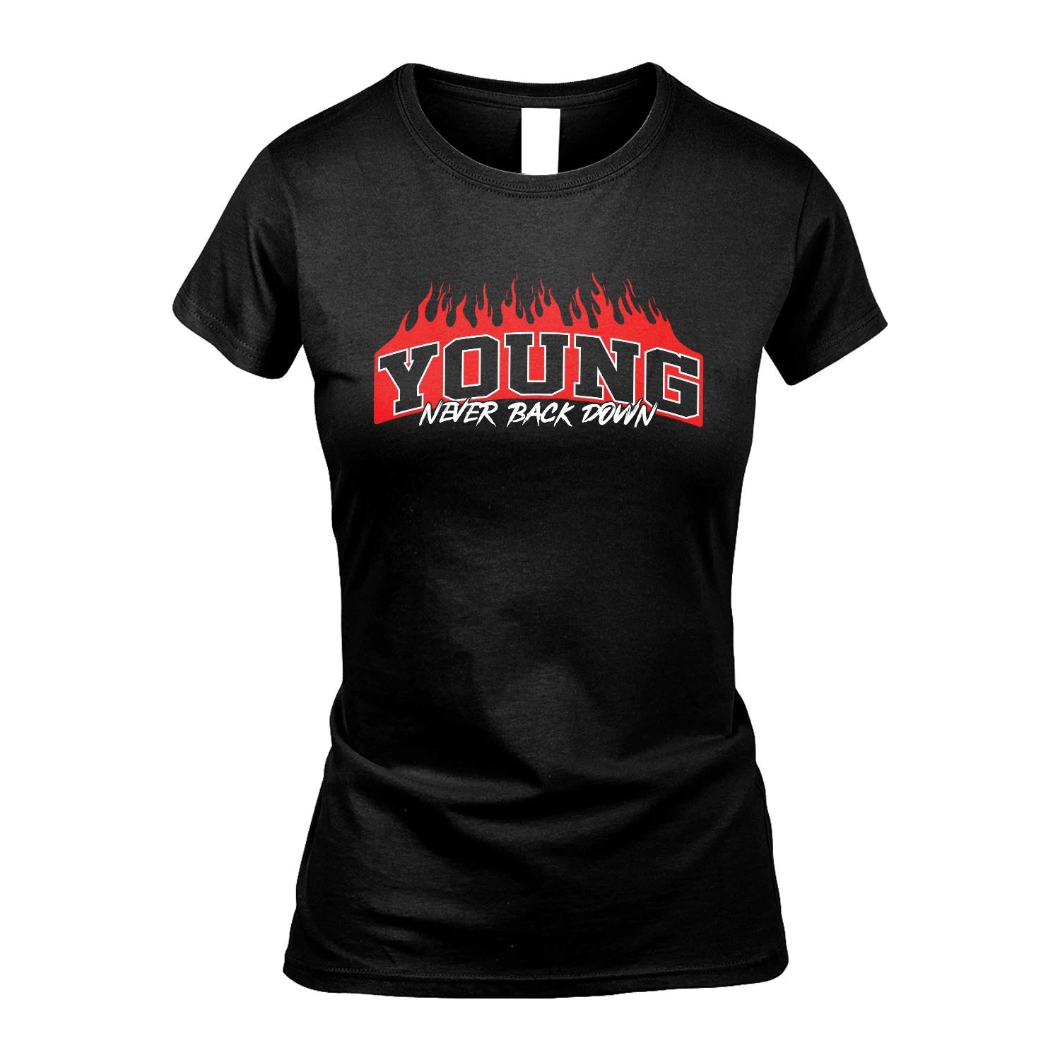 Never Back Down Your Name With Fire Shirt YOUNG M1-37