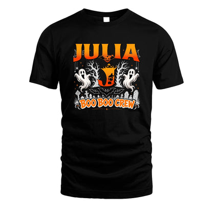 Boo Boo Crew Halloween Custom Name Shirt JULIA M1-28