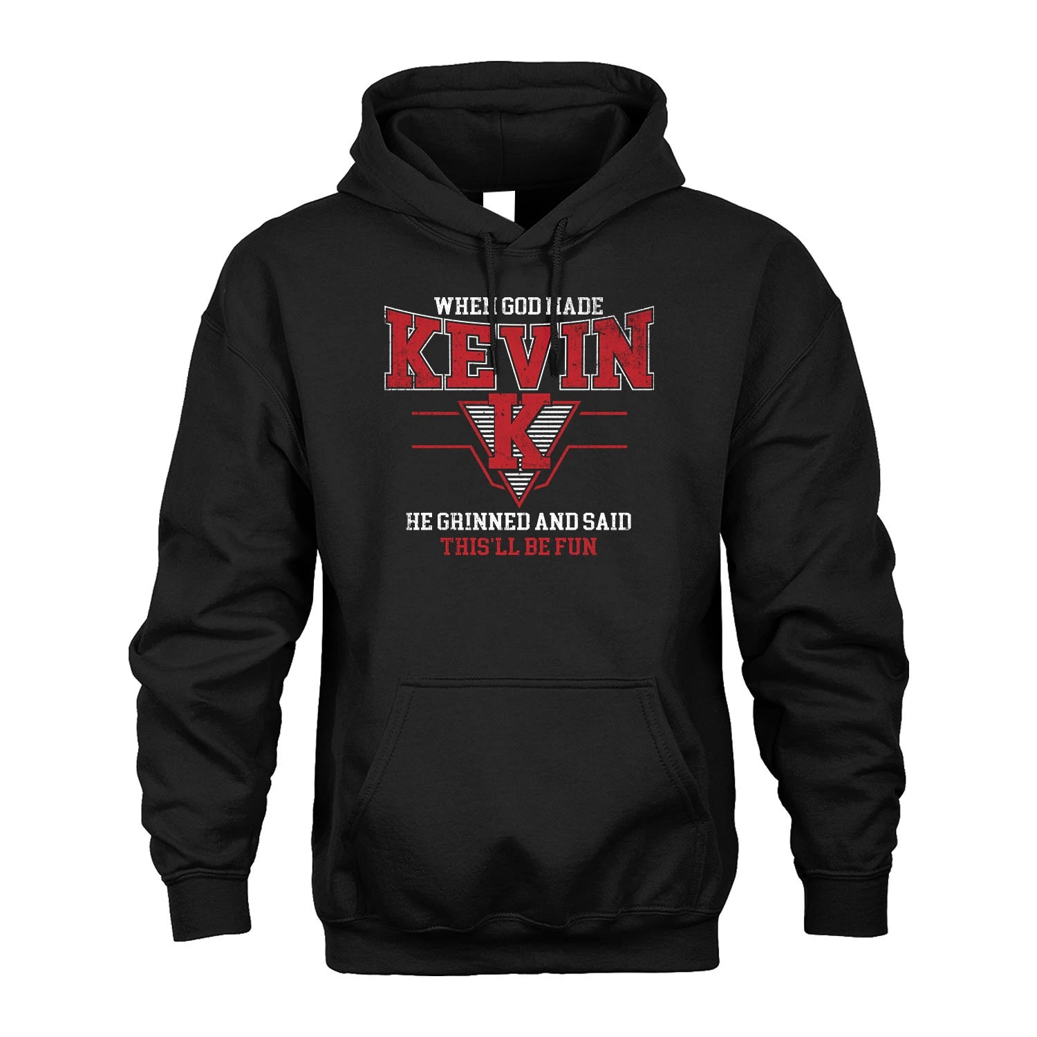 When God Made Your Name He Grinned And Said This'll Be Fun Baseball Shirt KEVIN M1-29