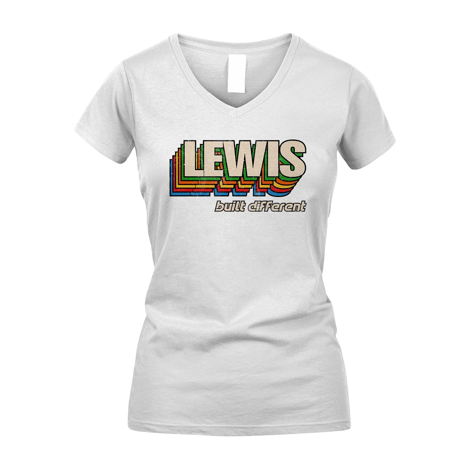 Your Name Built Different Retro Shirt LEWIS M1-26