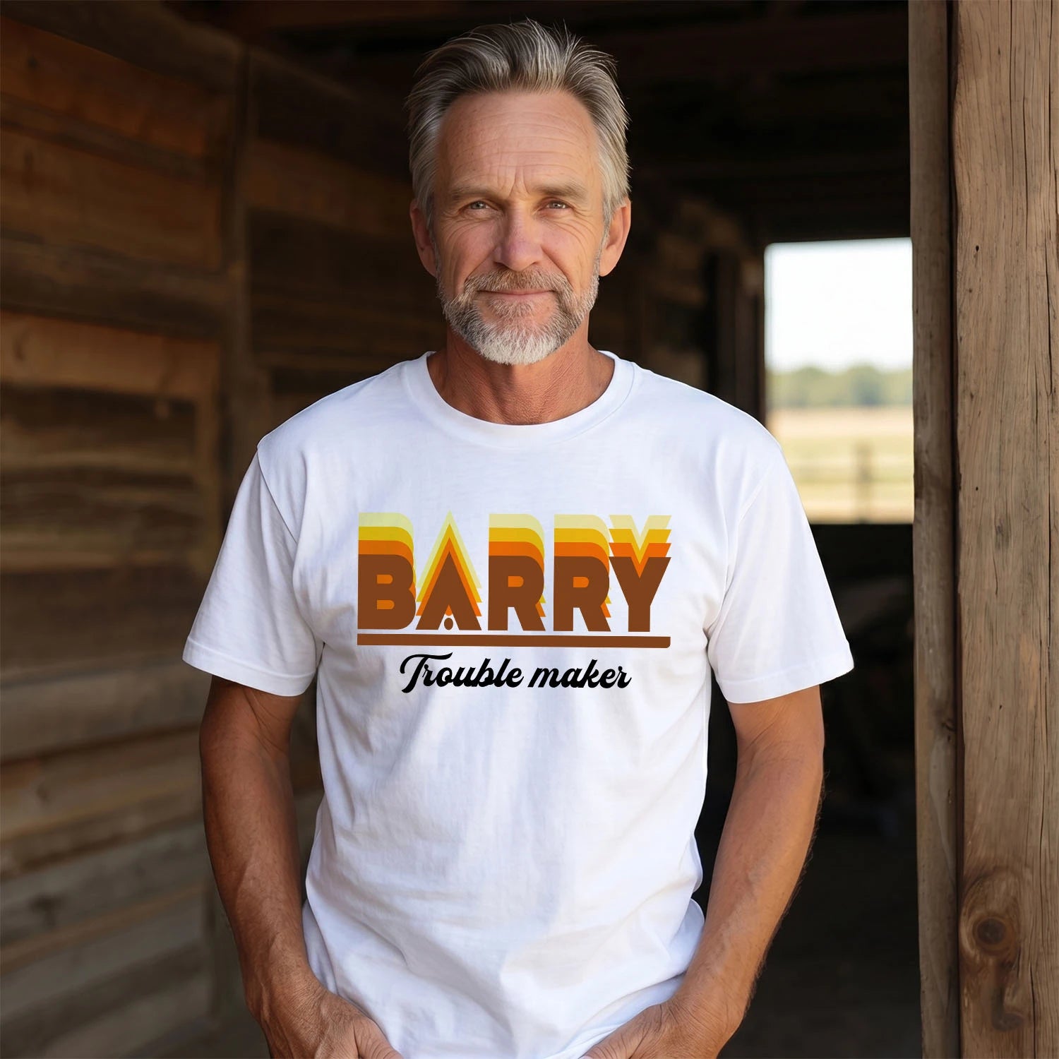 Your Name Trouble Maker Funny Shirt BARRY M1-34