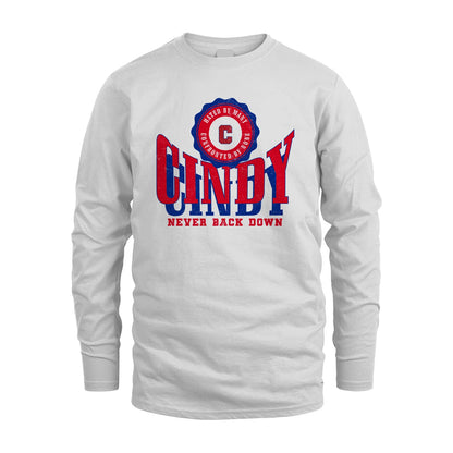 Your Name Never Back Down Shirt CINDY M1-33