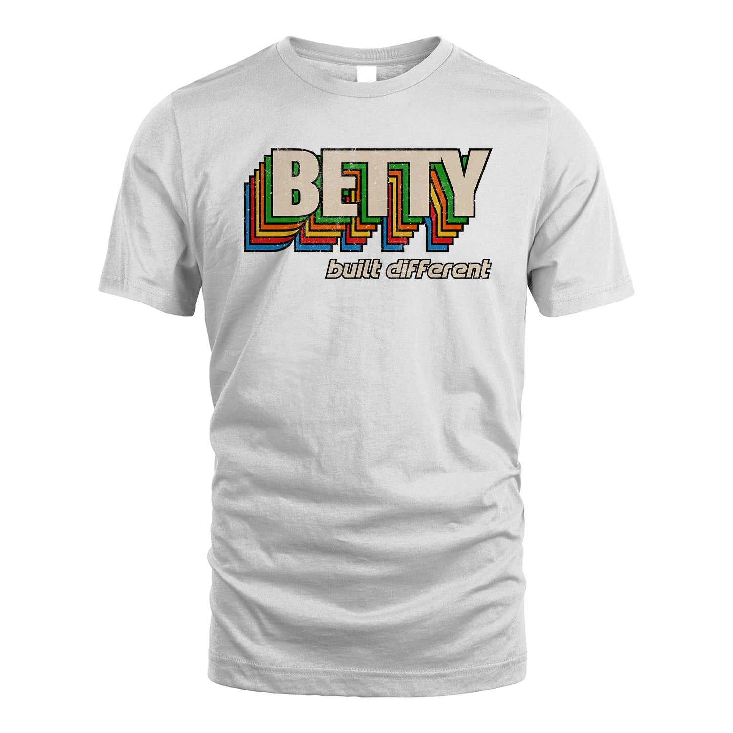 Your Name Built Different Retro Shirt BETTY M1-26
