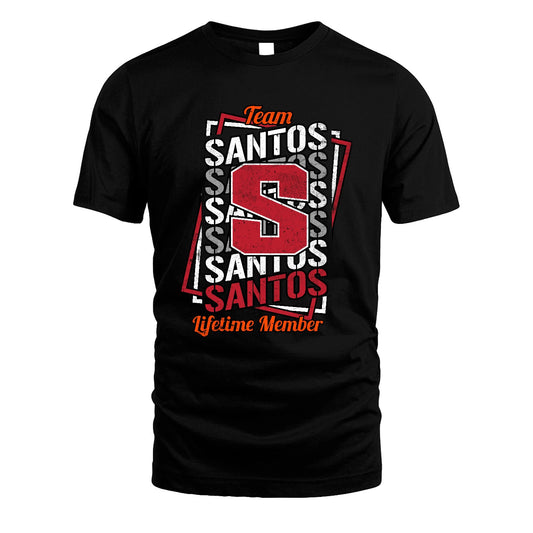 Team Your Name Lifetime Member Sporty Shirt SANTOS M1-25