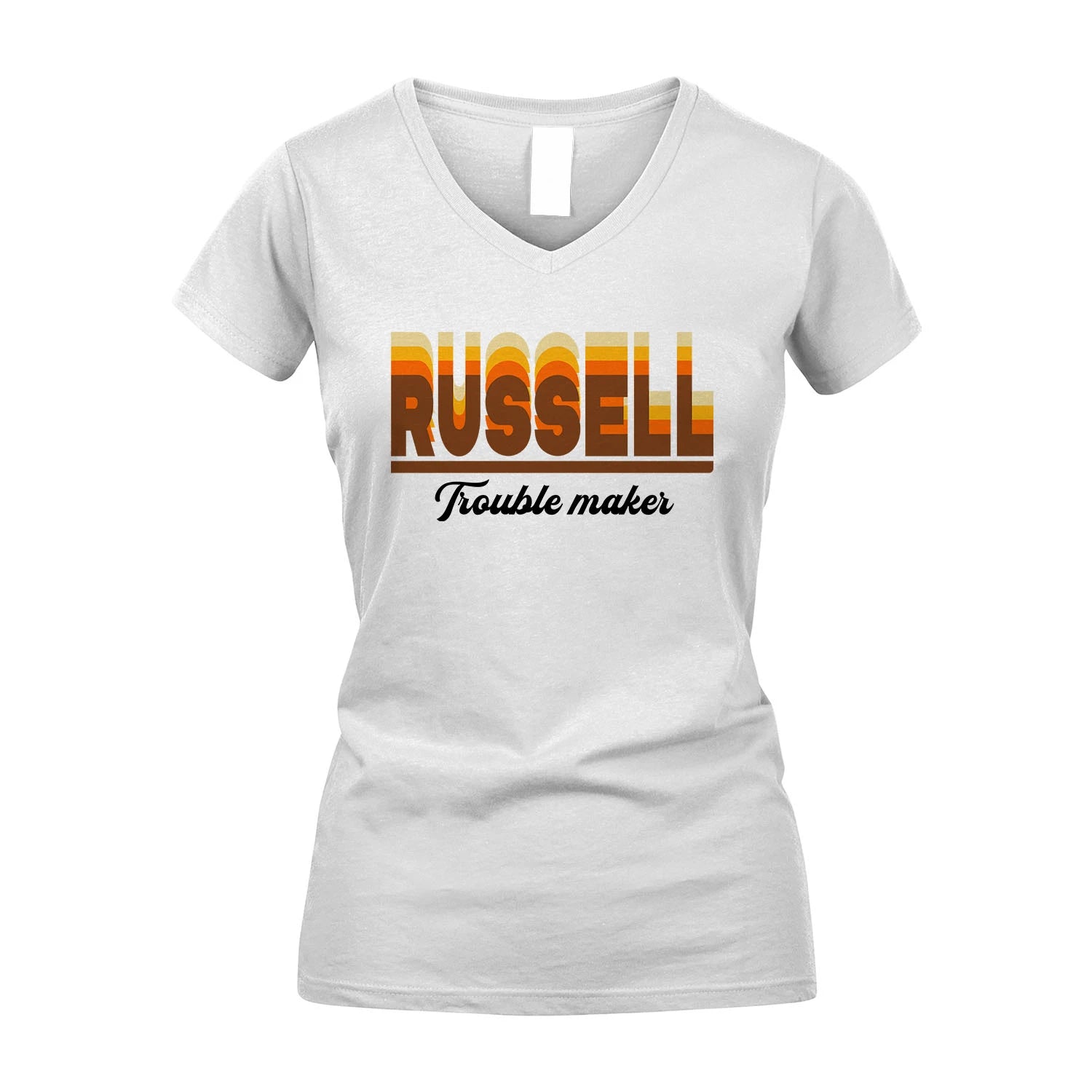 Your Name Trouble Maker Funny Shirt RUSSELL M1-34