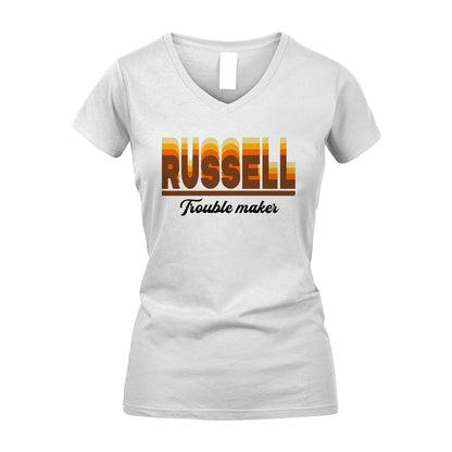 Your Name Trouble Maker Funny Shirt RUSSELL M1-34