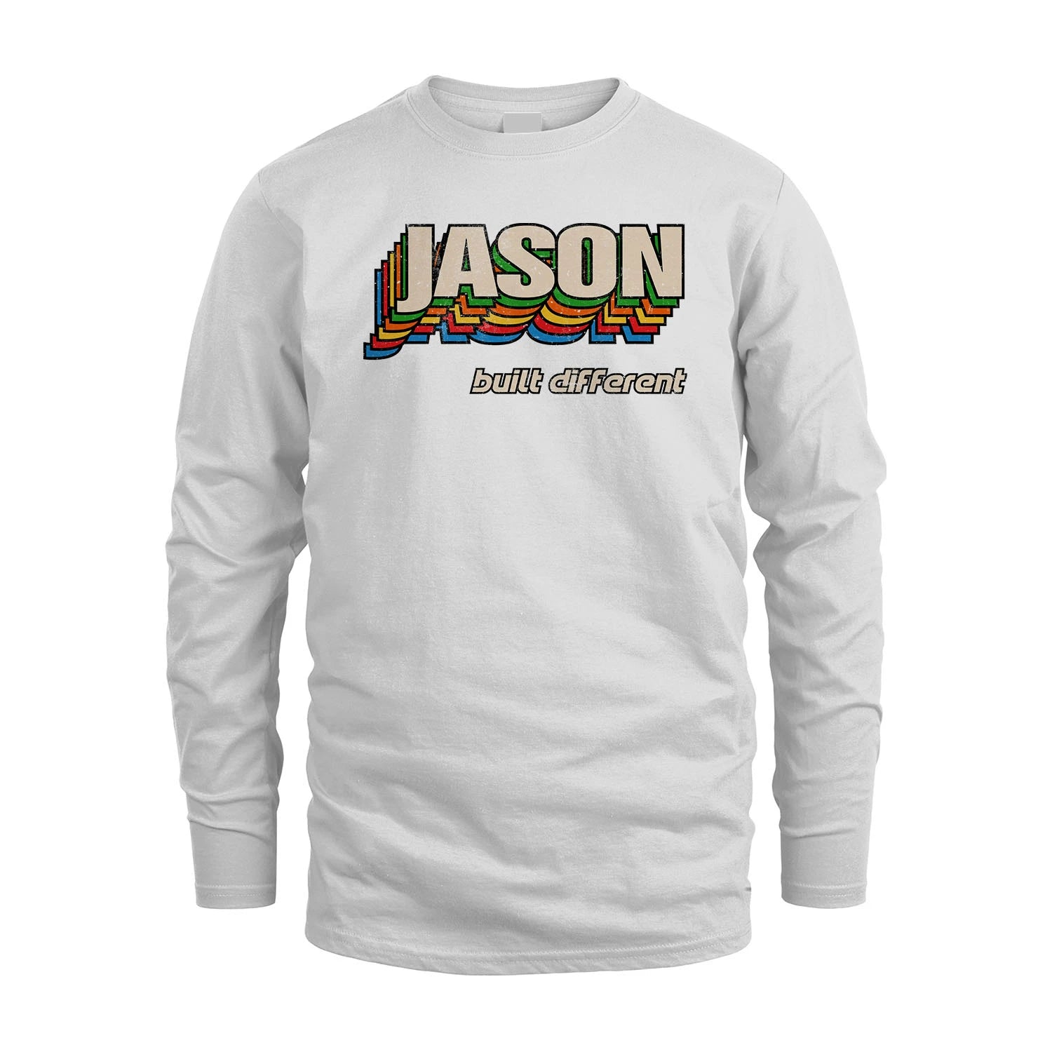 Your Name Built Different Retro Shirt JASON M1-26