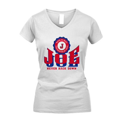 Your Name Never Back Down Shirt JOE M1-33
