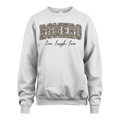 Live Laugh Love Custom Name With Leopard Pattern Shirt ROMERO M1-13