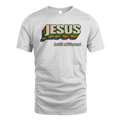 Your Name Built Different Retro Shirt JESUS M1-26