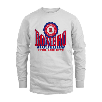 Your Name Never Back Down Shirt ROMERO M1-33
