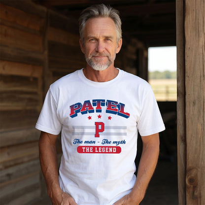 The Man The Myth The Legend With Your Name Shirt PATEL M1-35
