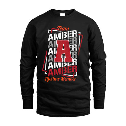 Team Your Name Lifetime Member Sporty Shirt AMBER M1-25