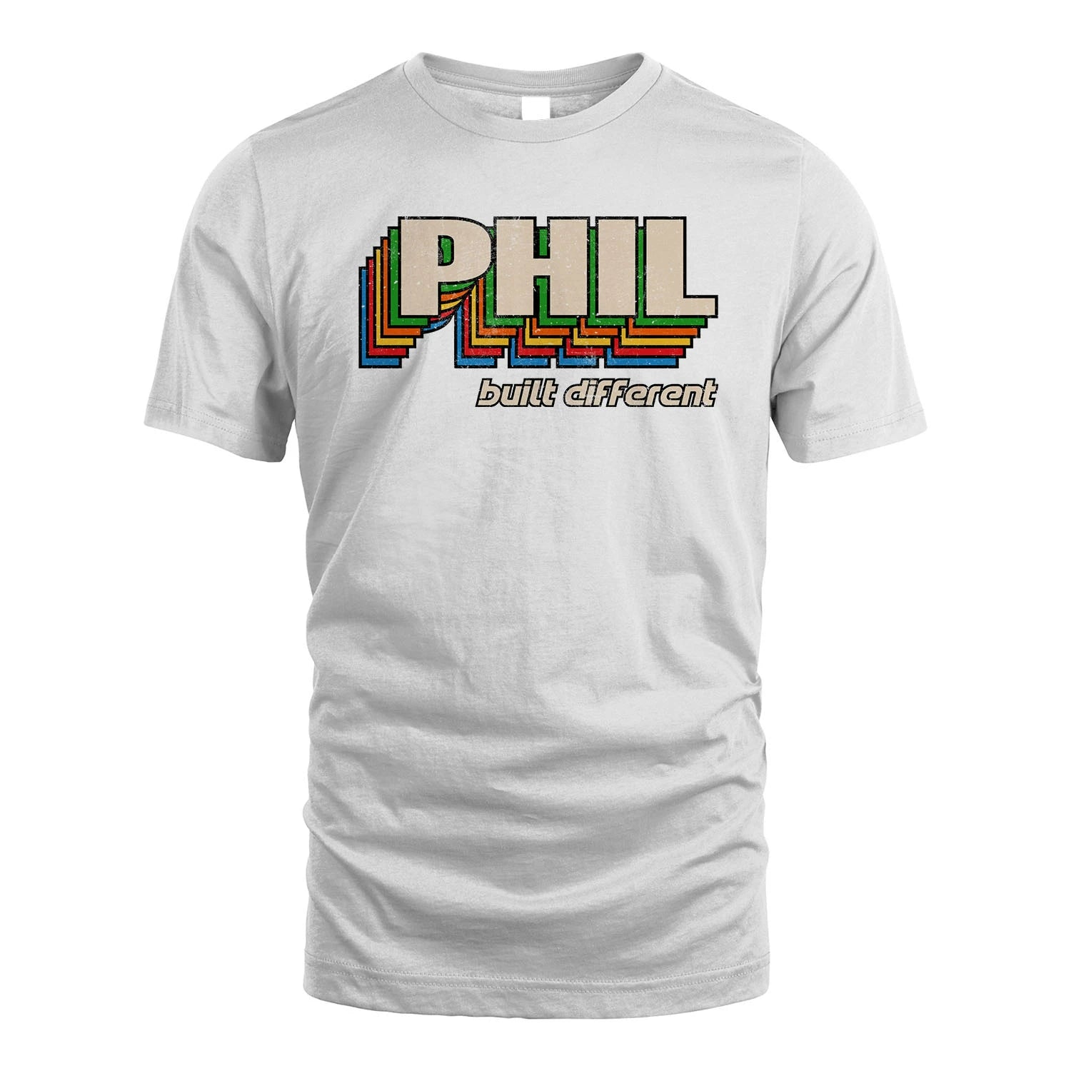 Your Name Built Different Retro Shirt PHIL M1-26