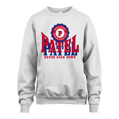 Your Name Never Back Down Shirt PATEL M1-33
