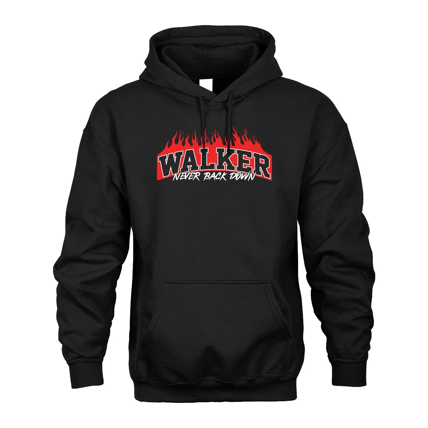 Never Back Down Your Name With Fire Shirt WALKER M1-37