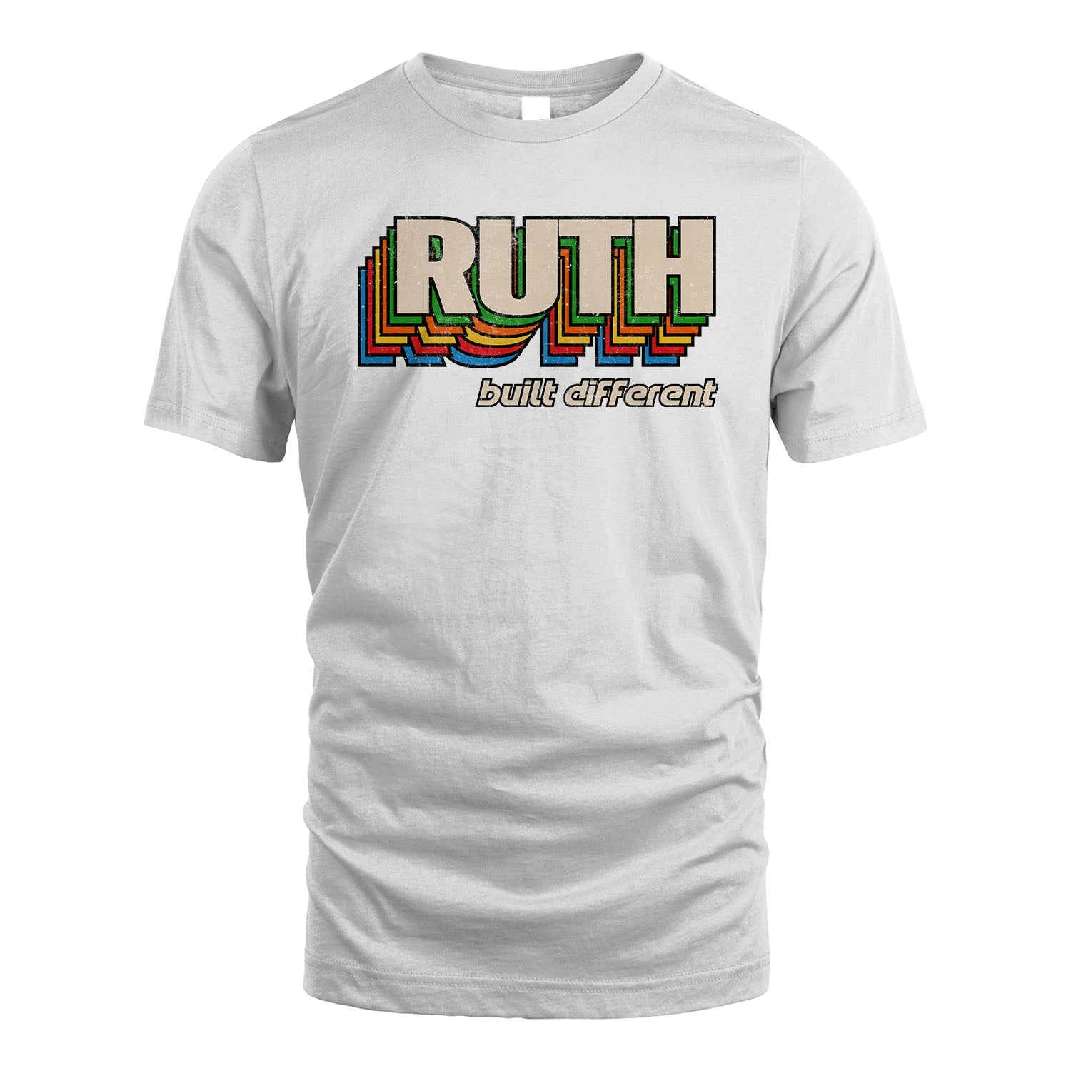 Your Name Built Different Retro Shirt RUTH M1-26
