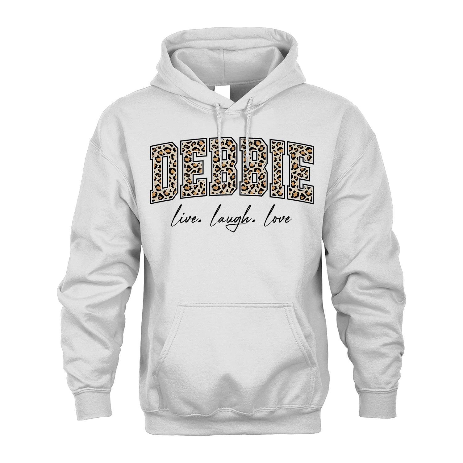 Live Laugh Love Custom Name With Leopard Pattern Shirt DEBBIE M1-13