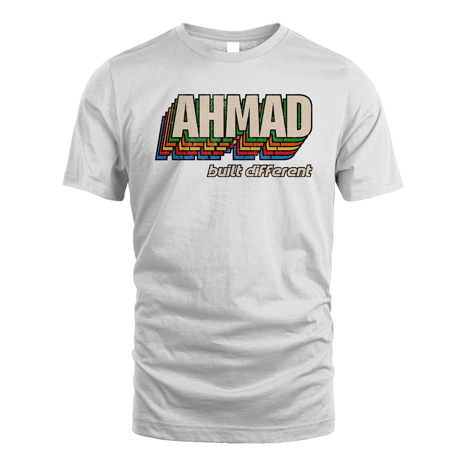 Your Name Built Different Retro Shirt AHMAD M1-26