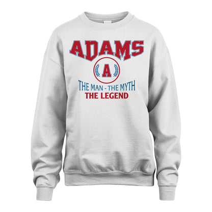 The Man The Myth The Legend Jet Style Shirt ADAMS M1-9