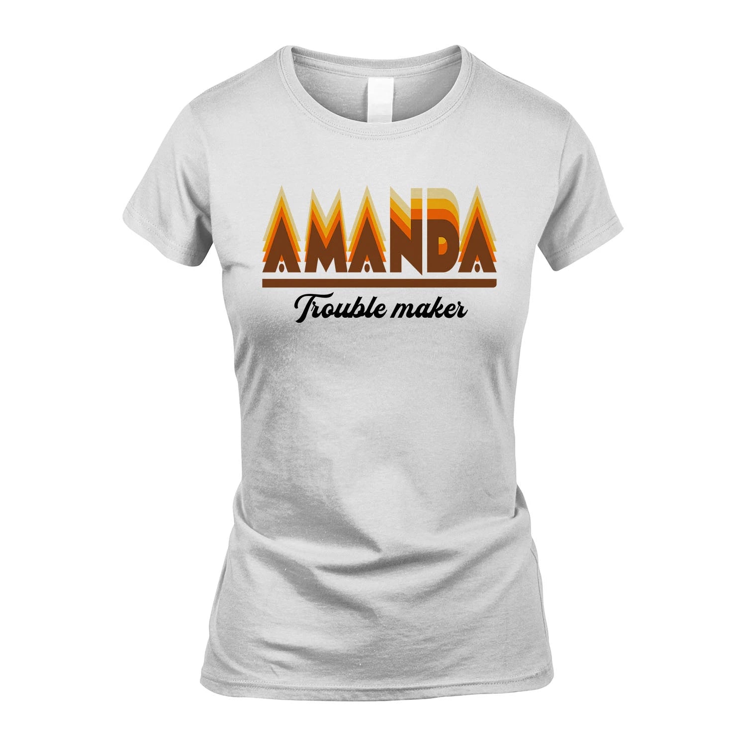 Your Name Trouble Maker Funny Shirt AMANDA M1-34