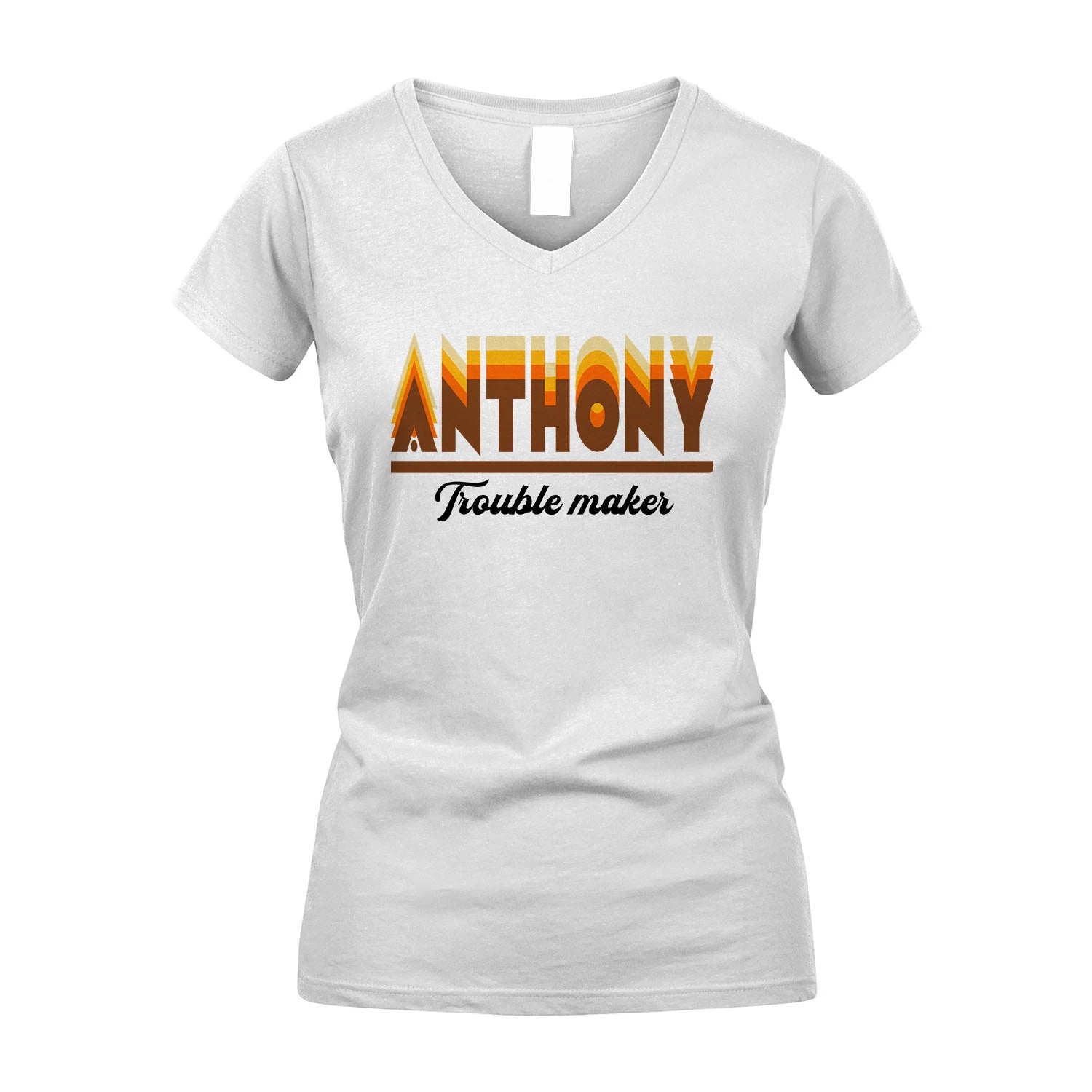 Your Name Trouble Maker Funny Shirt ANTHONY M1-34