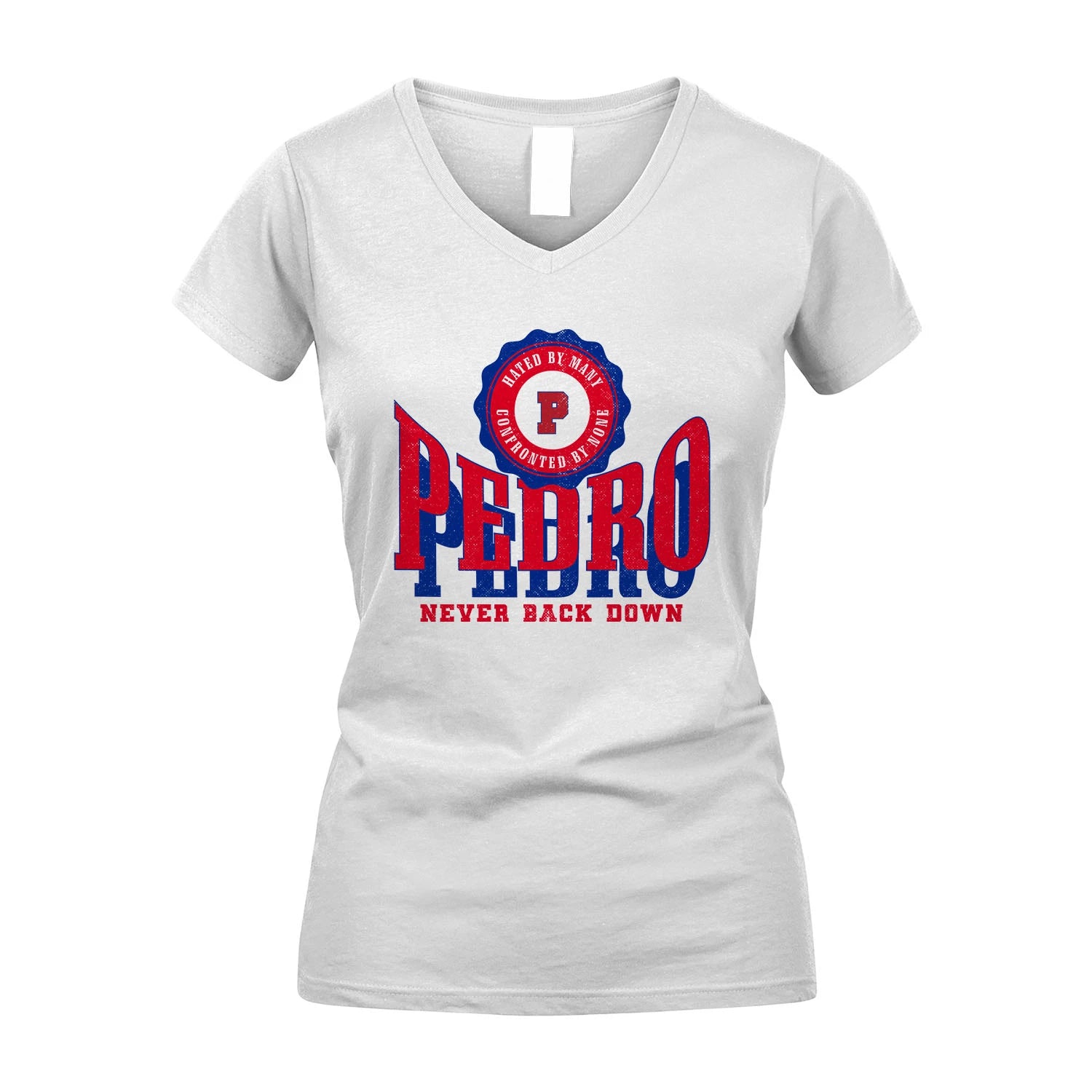Your Name Never Back Down Shirt PEDRO M1-33