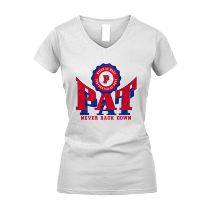 Your Name Never Back Down Shirt PAT M1-33