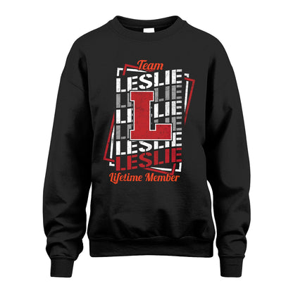 Team Your Name Lifetime Member Sporty Shirt LESLIE M1-25