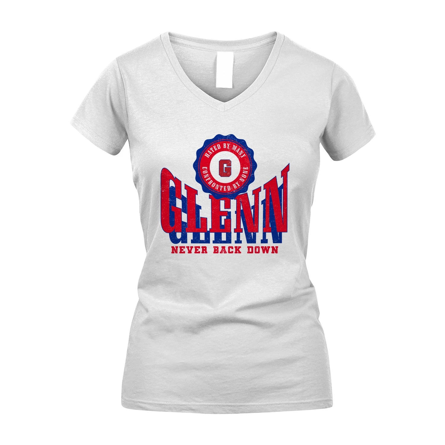 Your Name Never Back Down Shirt GLENN M1-33