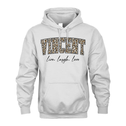 Live Laugh Love Custom Name With Leopard Pattern Shirt VINCENT M1-13
