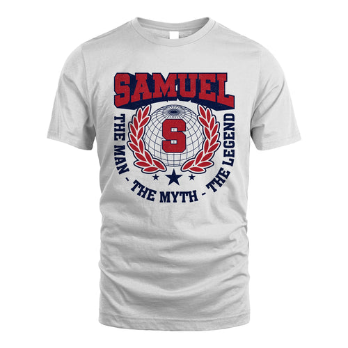 The Man The Myth The Legend Logo Shirt SAMUEL M1-30