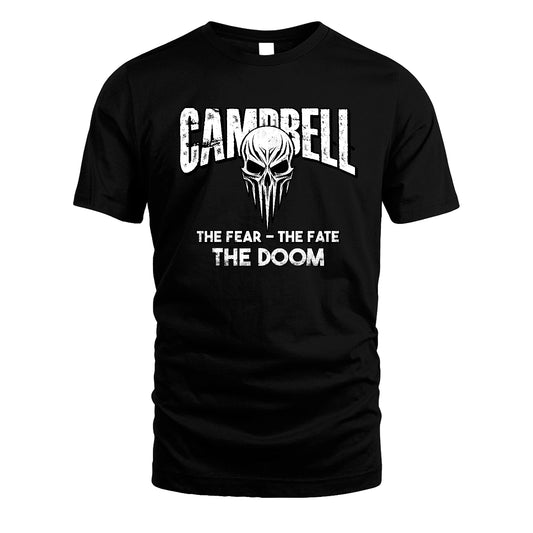 The Fear The Fate The Doom Skull Shirt CAMPBELL M1-39