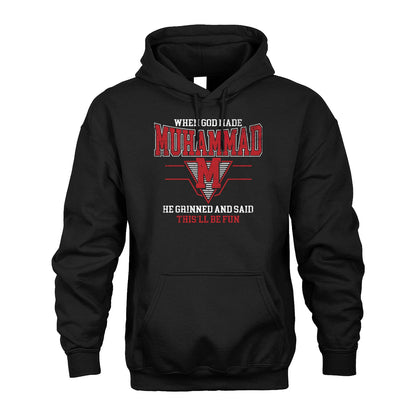 When God Made Your Name He Grinned And Said This'll Be Fun Baseball Shirt MUHAMMAD M1-29