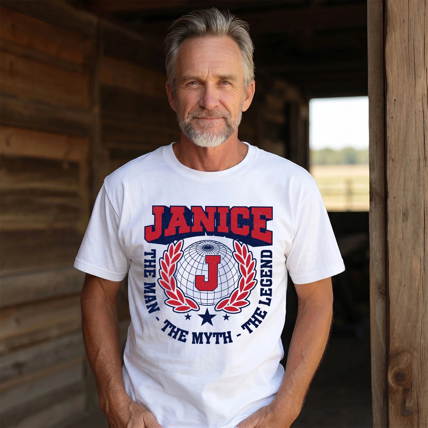 The Man The Myth The Legend Logo Shirt JANICE M1-30